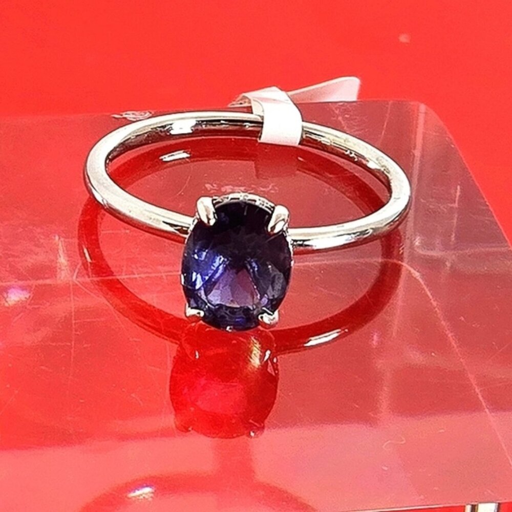 Natural Iolite 925 Sterling Silver Ring 7758